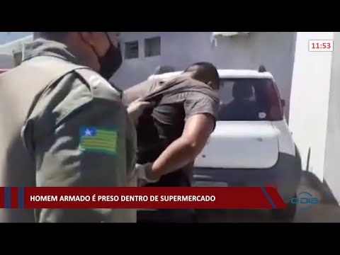 Homem armado eÌ preso dentro de supermercado 25 08 2021