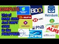BANKCODE SWIFTCODE COMPLETE LIST OF BANK CODE AND BANK SWIFT CODE IN THE PHILIPPINES