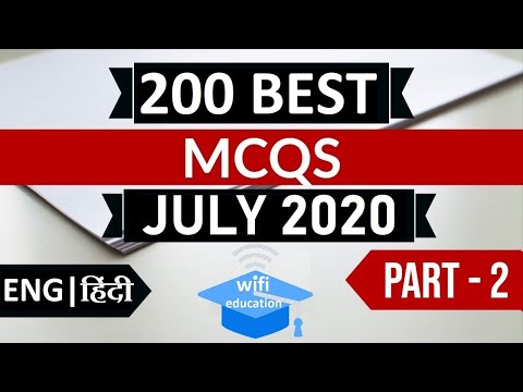 Best 200 JULY 2020 Current Affairs in Hindi Part 2 - Finest MCQ for all exams by Wifi Education