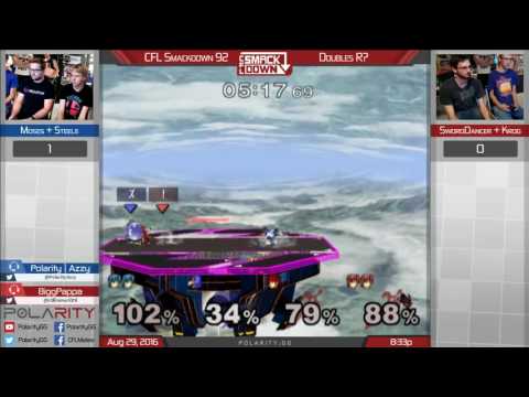 CFL Smackdown 92 Melee - Moses + Steele vs Krog + Sworddancer - Doubles Bracket