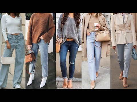 OUTFITS de MODA otoño invierno con PANTALON JEANS