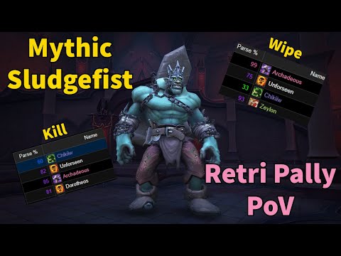 Mythic Sludgefist progression kill - Ret paladin PoV - Overcharged-Ravencrest