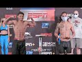 SHAKUR STEVENSON VS FELIX CARABALLO FULL WEIGH IN VIDEO - CARABALLO MISSES WEIGHT!