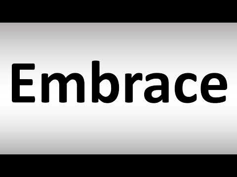 Part of a video titled How to Pronounce Embrace - YouTube