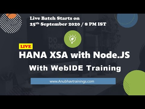 Native HANA development | HANA XSA Advance | HANA HDI with CDS and Node JS