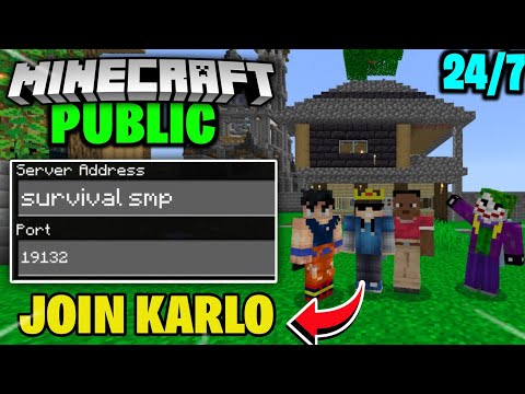 MINE B9 - How to Join Minecraft Pe 24/7 SURVIVAL SMP with (Java/Pe) Free to Join...! 🤫
