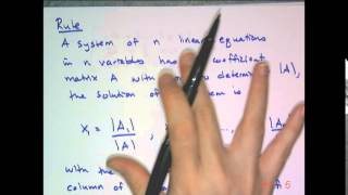 Cramer's Rule