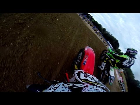 HELMET CAM: RJ Hampshire - Mini O's Supercross / 250 Pro Sport Heat Race (MXPTV)