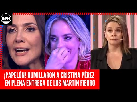 A SHAME! CRISTINA PÉREZ WAS HUMILIATED AT THE MARTÍN FIERRO AWARDS: "THEY DIDN'T APPLAUD..."