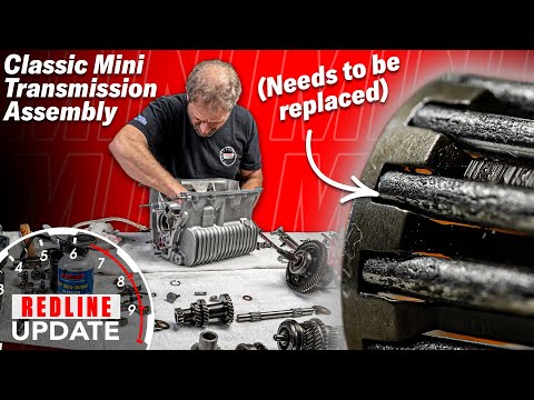 Classic Mini manual transmission gets assembled with some new parts