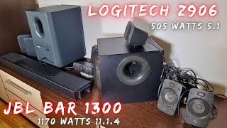 Video thumbnail for Logitech Z906 (500Watts) VS JBL BAR 1300 (1170Watts) Which is Louder? by AudioTribe