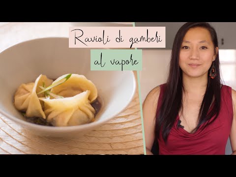 RAVIOLI CINESI di GAMBERI al VAPORE | Cucina Cinese