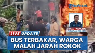 Warga Panen Rokok dari Bus Terbakar di Bangkalan, Polisi Imbau Tak Ambil Barang Bukti