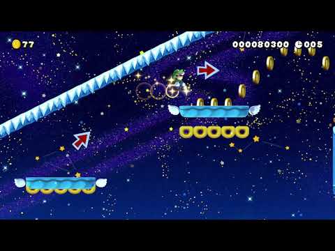 【超爽快 ! 雪国と宇宙を駆け抜けろ♪SPEED'Run40sec】 by 【【DA-DA】】 🍄 Super Mario Maker 2 ✹Switch✹ #avn