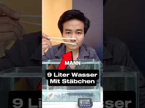 He drank 9 liters of water with chopsticks 💀 #shorts