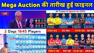 IPL 2022 - Mega Auction Date, Venue & Pre Auction All Informations