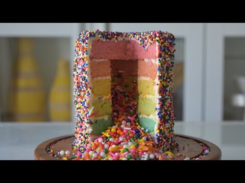 Rainbow Explosion Cake by Bake with Rinu