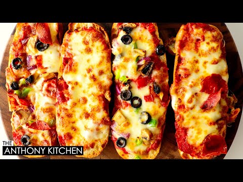 Cheesy CRISPY French Bread Pizzas (In Your AIR FRYER)!