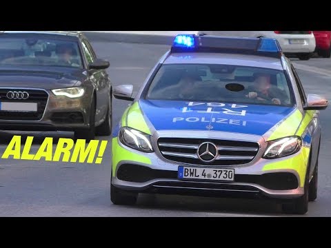 ALARM! Polizei E-Klasse E-Class S213 + DRK Rettungsdienst Ambulance Mercedes Sprinter Tübingen