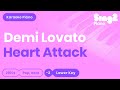 Heart Attack - Demi Lovato (Lower Key) Piano Karaoke
