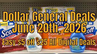 6/20/26 - Dollar General $5 off $25 Couponing Deals For Saturday