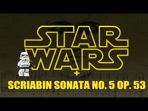 STAR WARS MAIN THEME + SCRIABIN SONATA No 5,  in F sharp major, Op 53, HQ, ELASTIC PIANO