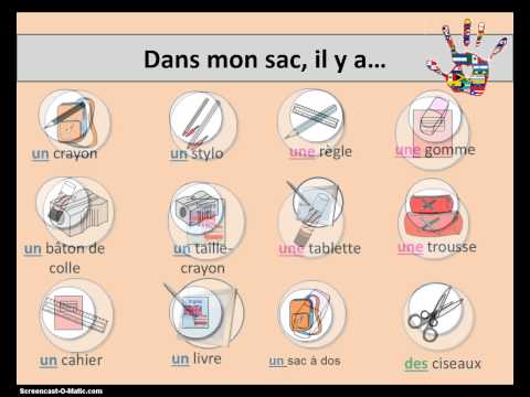 Prononciation objets de la classe