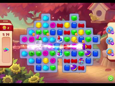 HomeScapes Level 3596 no boosters (19 moves)