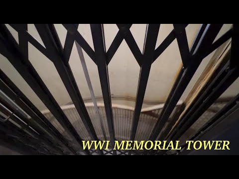 Vintage Otis Gated Elevator at the WWI Memorial Tower - Kansas City