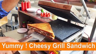 Cheesy Masala Grill Sandwich || R.D.Sharma Restaurant, Vesu, Surat City || Street Food India