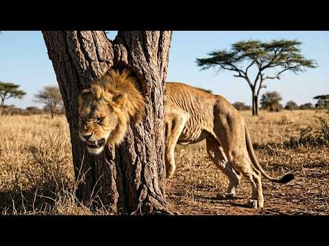 A Man Discovers a Lion Dying for 6 Months Trapped in a Tree Hole. Then Something Amazing Happens!