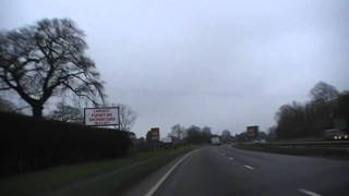 preview picture of video 'Driving Along The A41 From Grindley Brook To Higher Heath, Shropshire 19th February 2011'