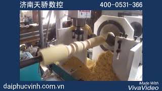 Máy tiện gỗ cnc ( có motor chạm khắc chi tiết )