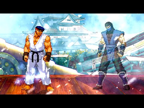 Ryu Ice vs. Sub-Zero - Frozen Warriors Battlefield