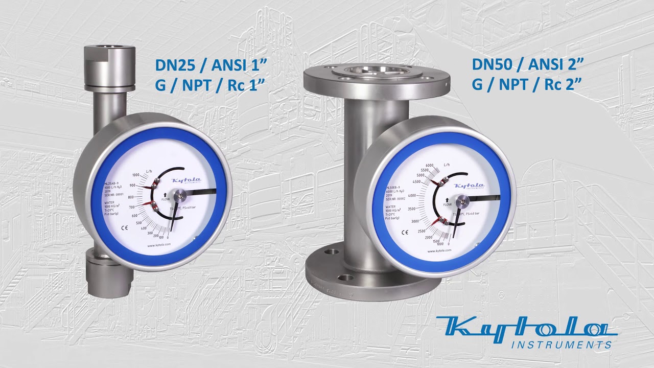 Kytola ML Metal Tube flow meters for medium and large liquid flows