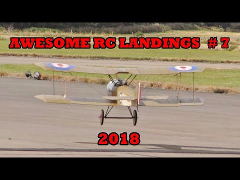 "AWESOME RC LANDINGS" WW1 FIGHTERS / SCOUTS # 7 - 2018