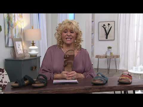 Earth Origins Leather Slide Sandals - Orono Felix on QVC