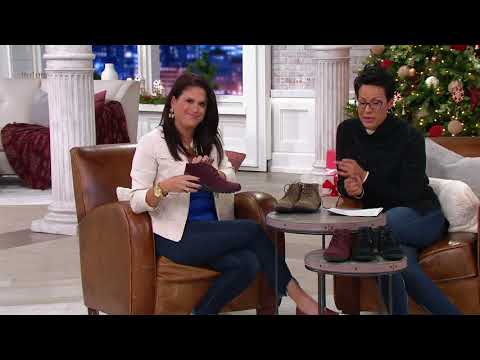 Clarks Leather Lace-up Ankle Boots - Medora Sage on QVC
