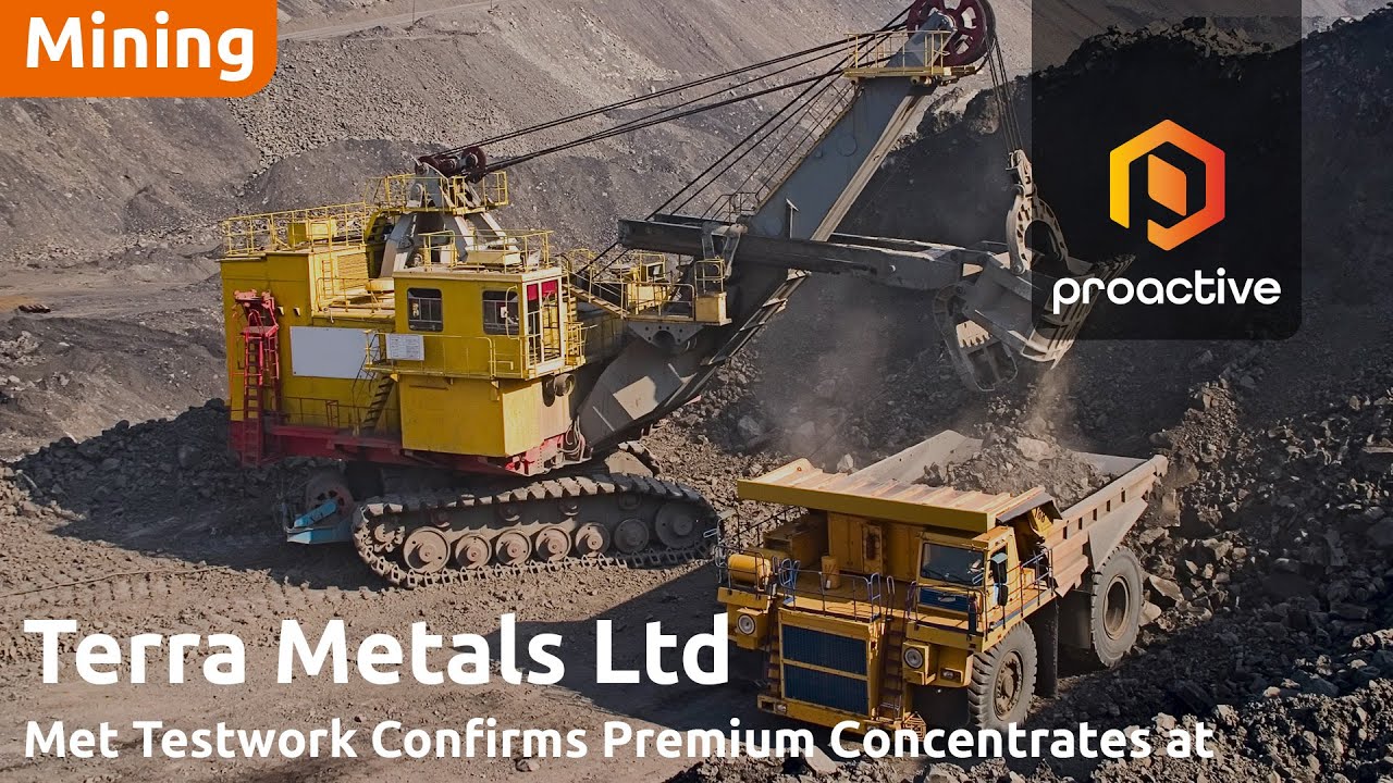 Terra Metals produces 3 high-grade concentrates at Dante Reefs