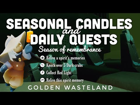 Seasonal Candles + Daily Quest in Golden Wasteland | sky children of the light | Noob Mode