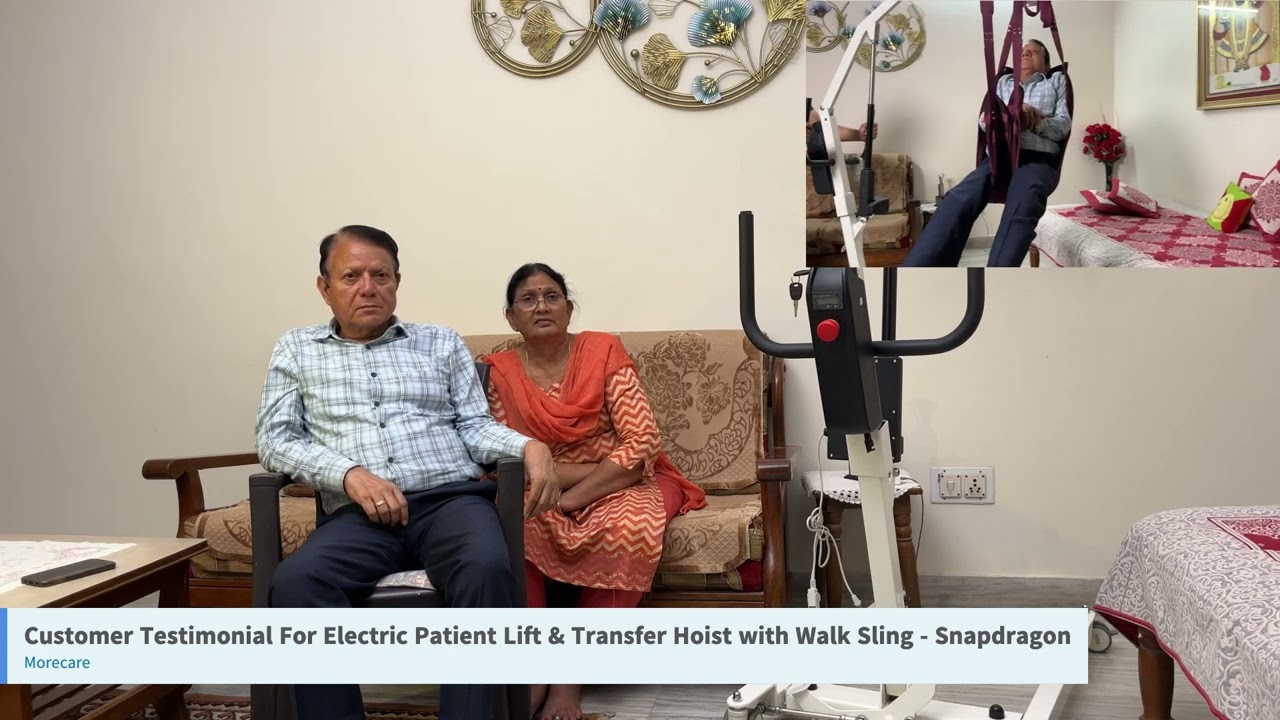  Snapdragon Electric Patient Lift Testimonial | Real Family Review of Walk-Sling Hoist by Morecare