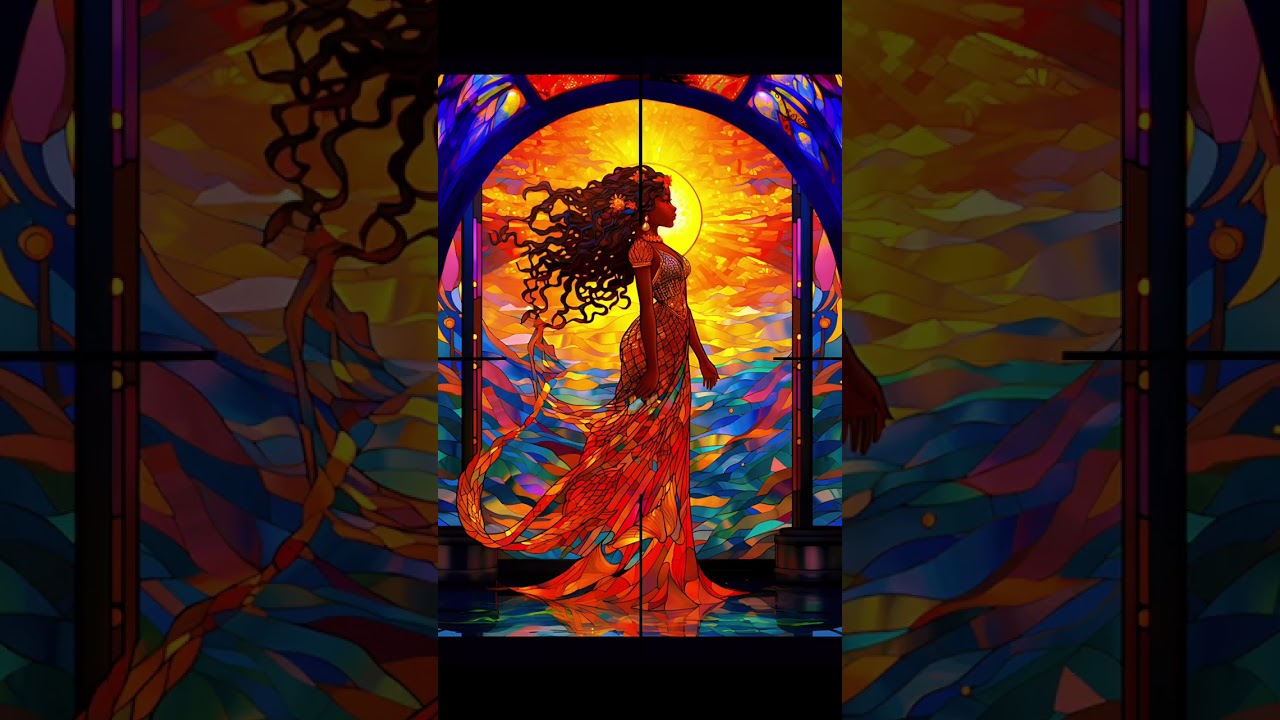 Midjourney Black Queen Stained Glass Results