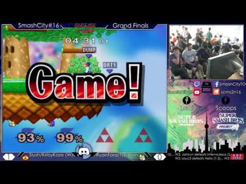 -SmashCity#16- Doubles Grand Finals - Slush/KirbyKaze Vs. Ryan Ford/Tsuinami