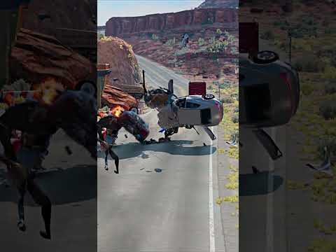 Realistic Highway Car Crashes #64