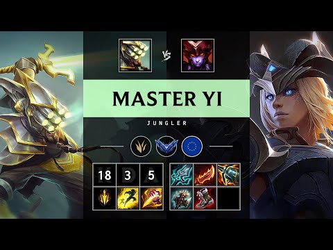 Master Yi Jungle vs Shyvana: Triple Kill, Legendary - EUW Diamond Patch 14.24