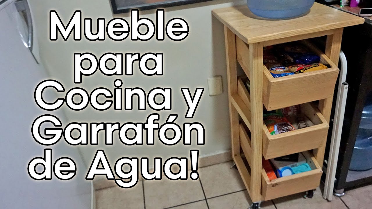 Como Hacer un MUEBLE MOVIL PARA LA COCINA Y/O EL GARRAFON DE AGUA 💧