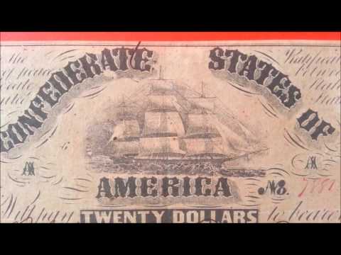 $20 1861 Confederate States Note - Richmond - US CURRENCY COLLECTION
