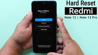 Hard Reset Redmi Note 12/Note 12 Pro Unlock Pattern/Pin/Password | Redmi Miui 14 Factory Reset 2023