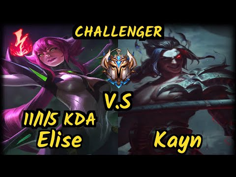 ESG Agurin (ELISE) vs KAYN - 11/1/5 KDA JUNGLE CHALLENGER GAMEPLAY - EUW