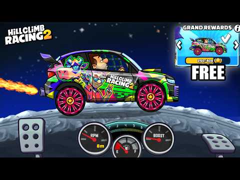 Hill Climb Racing 2 - Unlocked Legendary RALLY CAR paint / Moon Cargo Event Walkthrough GamePlay